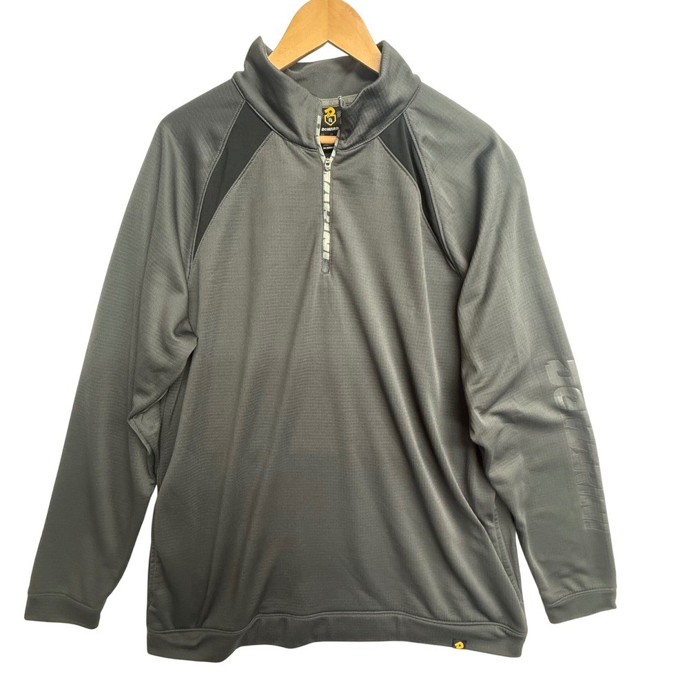DeMarini Mens XL Gray Quarter Zip Pullover Athletic Training Shirt Baseball Logo